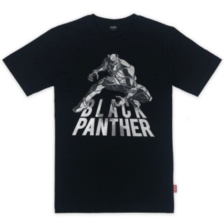 เสื้อยืดแขนสั้นเสื้อยืดลิขสิทธิ์ มาร์เวล แบล็คแพนเธอร์ Blackpanther MARVEL-9231-BLS-5XL