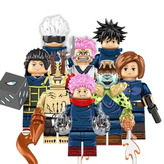 ของเล่นตัวต่อฟิกเกอร์ อนิเมะ Kugisaki Nobara Gojo Satoru Itadori Yuji Jujutsu Kaisen ขนาดเล็ก