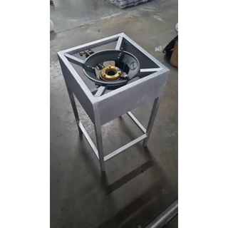 เตาแม่ค้า kb5 พร้อมขาตั้งเตาสูง 40x40x70cm ขาตั้งพร้อมบังลม เตาฟู่ เตาแก๊ส