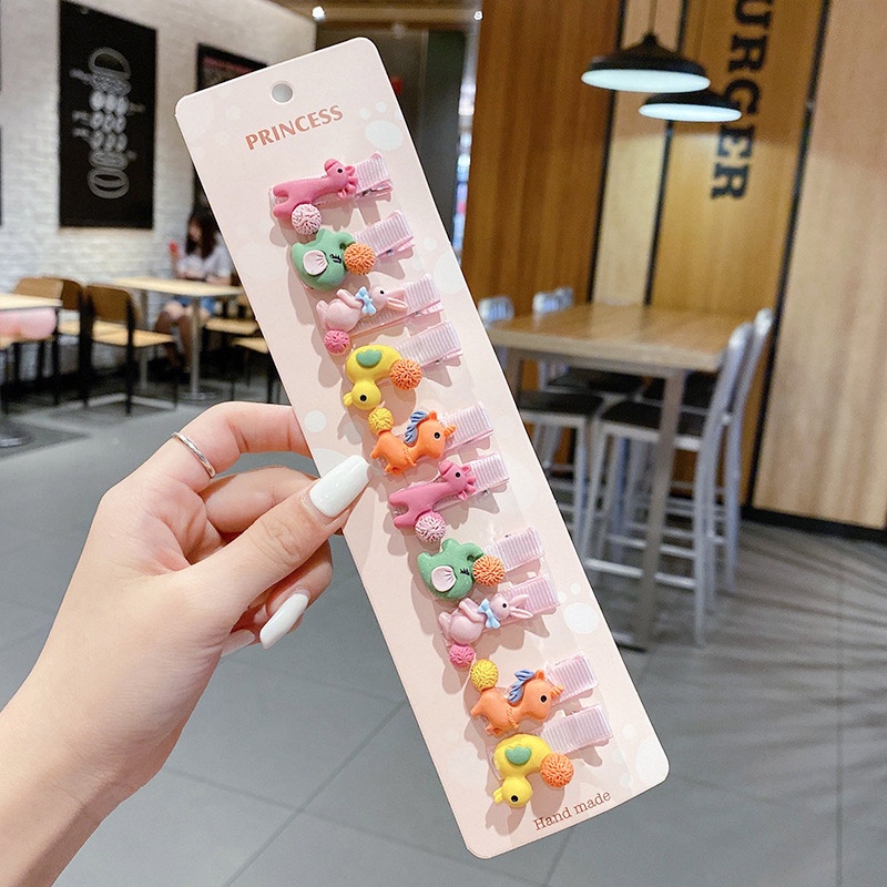 10 ชิ ้ น/Set ดอกไม ้ น ่ ารักคลิปผมเด ็ ก Catoon สัตว ์ ผลไม ้ เด ็ กสาว Hairpins Barrettes หวานเด ็ กอุปกรณ ์ เสริมผม ราคา ถูกที่สุด ดีลบีเคเค แกลเลอรีภาพที่ 7