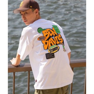เสื้อยืดแขนสั้น พิมพ์ลายกราฟฟิติ BEN DAVIS OVERLAP สําหรับผู้ชาย และผู้หญิง