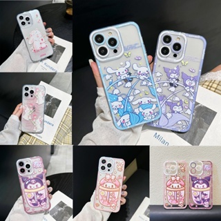 เคสโทรศัพท์มือถือแบบนิ่ม TPU ใส กันรอยกล้อง ลายการ์ตูนกระต่าย Melody Kuromi สําหรับ Vivo Y66 Y67 V5 V5S Y70S Y70T Y71 Y72 Y73S S7E Y75 Y55 2022 iQOO U1x U1