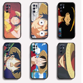 เคส OPPO Reno5 Reno6 Pro Plus Reno6 Z เคสโทรศัพท์ เคลือบด้าน TPU นิ่ม One Piece ลูฟี่ ซิลิโคน เคส