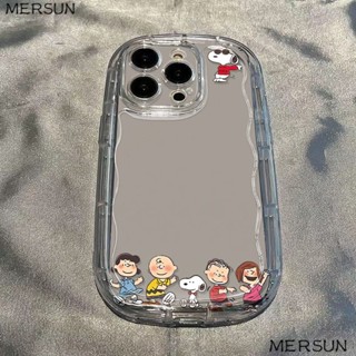 ✅เคสโทรศัพท์มือถือแบบนิ่ม ใส กันกระแทก ลายสนูปปี้ ครอบครัว สําหรับ Iphone 8p 11 1412promax xs13 7 xr AEH6