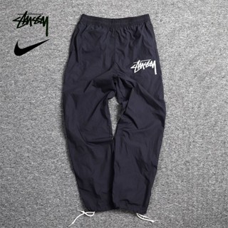 Nike X Stussy กางเกงฮาเร็ม ขากว้าง 100% สําหรับผู้ชาย และผู้หญิง