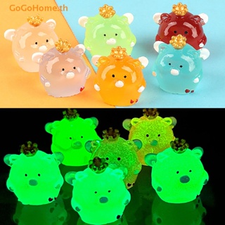 Gogo ตุ๊กตาฟิกเกอร์เรซิ่น รูปหมูเรืองแสง ขนาดเล็ก 1 ชิ้น