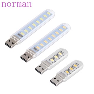 Norman โคมไฟ Led Usb 3ดวงขนาดมินิชาร์จสาย Usb สําหรับโน้ตบุ้ค Smd 5630 5730 หลากสีสัน