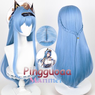 Manmei Game NIKKE The Goddess of Victory Helen Cosplay Wig 85cm Long Straight Scalp Wig Heat Resistant Fibre Wigs + Wig Cap