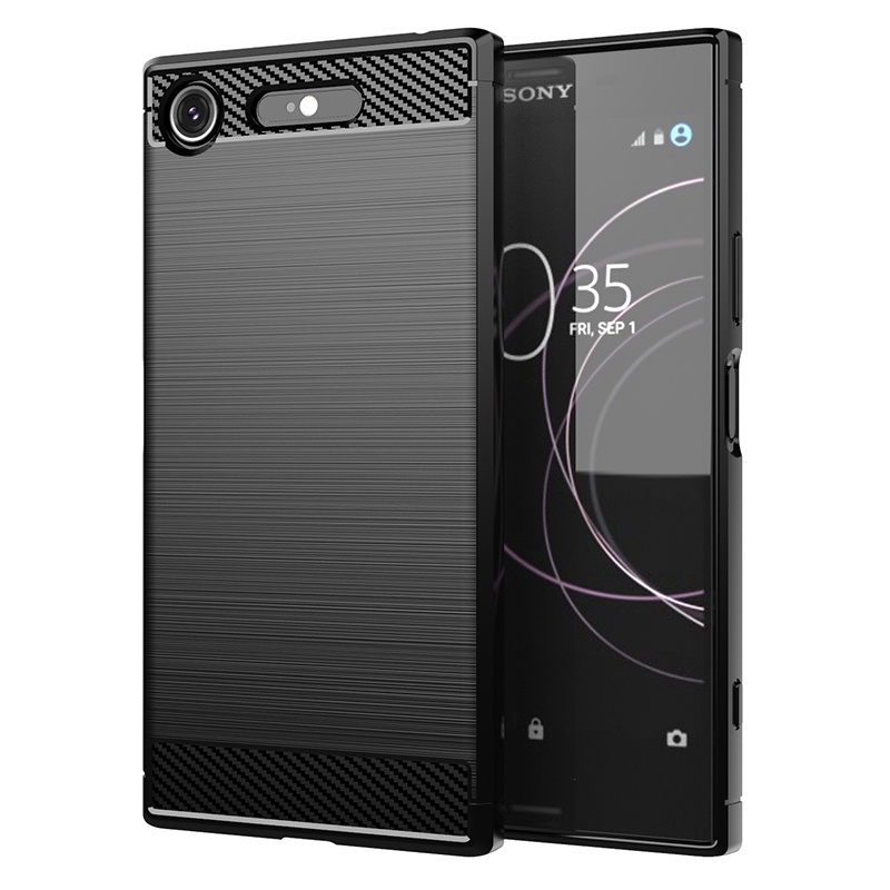 เคสโทรศัพท์คาร์บอนไฟเบอร์ แบบนิ่ม กันกระแทก สําหรับ Sony Xperia XZ1 XZ3 XZ2 Compact Premium L1 L2 L3