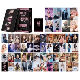 โปสการ์ดเกม Black-Pink THE GAME JENNIE JISOO LISA ROSE สีดํา สีชมพู จํานวน 55 ชิ้น ต่อกล่อง