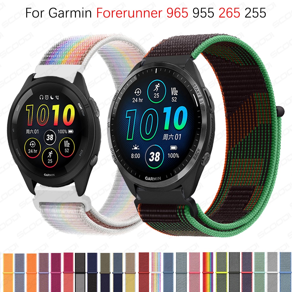 สายนาฬิกาข้อมือไนล่อน 22 มม. สําหรับ Garmin Forerunner 965 955 265 255