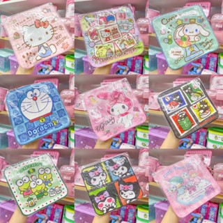 🔥 พร้อมส่ง | ผ้าเช็ดหน้าเด็ก Sanrio แท้ ซาริโอ้ คิตตี้ Kitty โดเรม่อน มายเม แบดแบด คุโรมิ ลิตเติ้ล