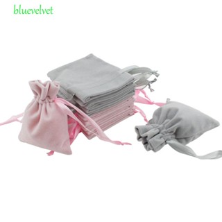 Bluevelvet ถุงกํามะหยี่ สําหรับใส่เครื่องประดับ ต่างหู สีเทา สีชมพู