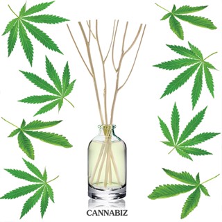 ก้านไม้หอมปรับอากาศขนาดมินิ 15ml CANNABIZ พืชสมุนไพร กัญช์