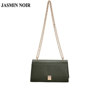 Jasmin NOIR กระเป๋าสะพายข้าง หนัง PU แต่งสายโซ่ สไตล์เรโทร สําหรับผู้หญิง