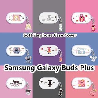 【imamura】เคสหูฟัง แบบใส ลายการ์ตูนหมี สตรอเบอร์รี่ สําหรับ Samsung Galaxy Buds Plus