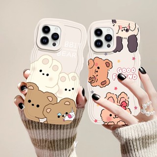 เคสโทรศัพท์มือถือ TPU ลายการ์ตูนหมี และกระต่าย สําหรับ Redmi Note 11S 11 Pro Redmi 10C 10A 9A Note 10 5G Note 10S 9C 9T Note 9 Note8 Poco X3 Pro NFC