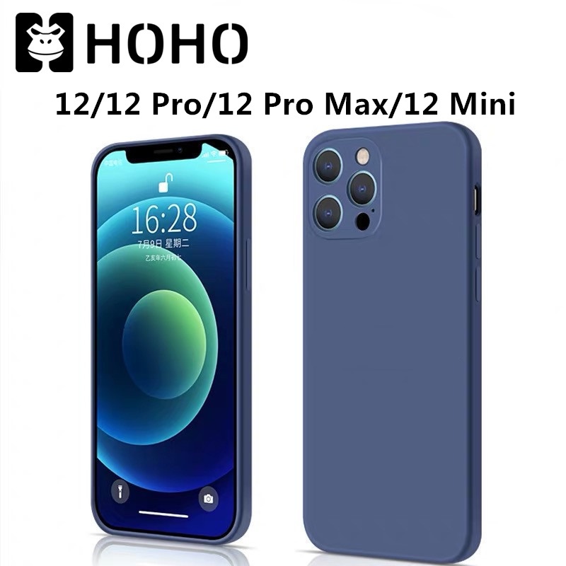 T🇹🇭HOHO เคสโทรศัพท์ เคสขอบเหลี่ยม ใช้สำหรับ iP 12 Pro 12 Pro Max 12 Mini Phone TPU Case เคสซิลิโคนแบบอ่อน เคสซิลิโคน