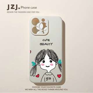 G5xe เคสโทรศัพท์มือถือ ซิลิโคน ลายกราฟฟิตี้เด็กผู้หญิง สําหรับ Apple iphone 12promax 14 13 14pro 11