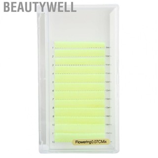 Beautywell Yellow Lash Extensions Fluorescent  12 Rows Mixed Packed For Make