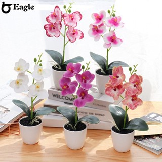 ⭐2023 ⭐Artificial Orchid Orange-red Pink Plus White Decorative Orchid Potted Orchids