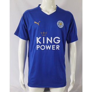 เสื้อกีฬาแขนสั้น ลายทีมชาติฟุตบอล Leicester City ชุดเหย้า 15-16 ไซซ์ S-XXL ชุดเหย้า สไตล์เรโทร แบบแห้งเร็ว สําหรับผู้ชาย