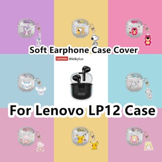 เคสหูฟัง แบบนิ่ม ลายการ์ตูนหมีสตรอเบอร์รี่ สําหรับ Lenovo LP12 LP12