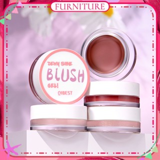 ♕Qibest เจลบลัชออนเปลี่ยนสีอบอุ่น Dew สีเปลี่ยนอุณหภูมิโปร่งใสแวววาว Natural Naked Makeup Blush Liquid Face Makeup 5 Color FURNITURE