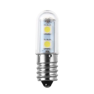 หลอดไฟ AC 220V E14 1W 7 LED 5050 SMD สีขาวอบอุ่น สําหรับตู้เย็น