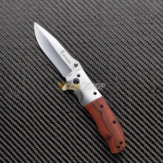 มีด BROWNING Outdoor Folding Knife มีดพับ มีดแคมป์ปิ้ง ใช้เดินป่า ป้องกันตัว อุปกรณ์ยุทธวิธี บราวนิง EDC