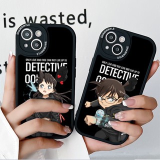 เคสโทรศัพท์ซิลิโคน TPU แบบนิ่ม ลายนักสืบโคนัน และ Mouri Ran สําหรับ iPhone 14 13 12 11 Pro X XR XS Max 8 7 6 6s Plus | St P070