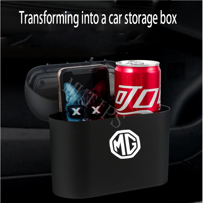 MG ะหลังรถยนต์เบาะหลัง แบบพกพา แขวนฝาพับ ถังขยะ กันน้ํา ABS  กล่องเก็บของออแกไนเซอร์ MG5 MG3 EV 4 5 6 EP HS ZS EP 2023 Extender Mulan - รูปที่ 3