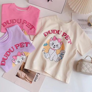 พร้อมส่ง ลดกระหน่ํา เสื้อยืดแขนสั้น สไตล์เกาหลี ญี่ปุ่น แฟชั่นฤดูใบไม้ผลิ ฤดูร้อน สําหรับเด็กผู้หญิง 2023