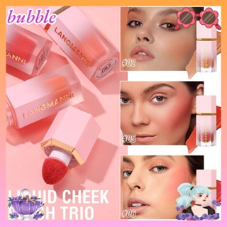 Bubble บลัชออนเนื้อลิขวิด พร้อมฟองน้ําเจล ครีมแต่งหน้า อเนกประสงค์ ตา และริมฝีปาก