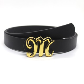 ใหม่ ตัวอักษร M กดสีทอง Ms. เข็มขัดแฟชั่น หลายคน สําหรับตกแต่ง