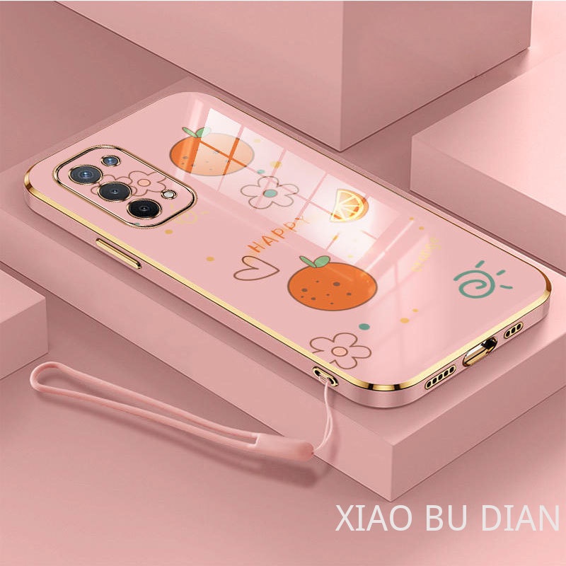 เคส OPPO A74 5G เคสโทรศัพท ์ Citrus ขนาดเล ็ ก Ultrathin Electroplated Smooth เคสโทรศัพท ์ นุ ่ มกันกระแทกกันชน Protector