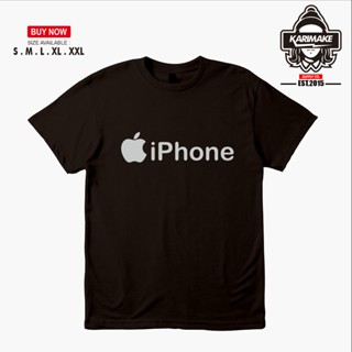 เสื้อยืดผ้าฝ้าย เสื้อยืด พิมพ์ลายโลโก้ Apple Iphone