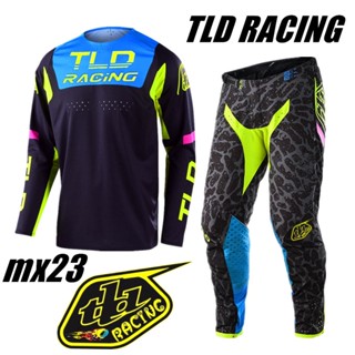 Tld ชุดเสื้อกีฬาวิบาก ลาย FLO Yellow Camo mx สีเหลือง