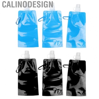 Calinodesign Collapsible Water Bottle Easy Storage Portable Foldable Water Bag Environmentally Friendly PE Leakproof 700ml Multifunction for