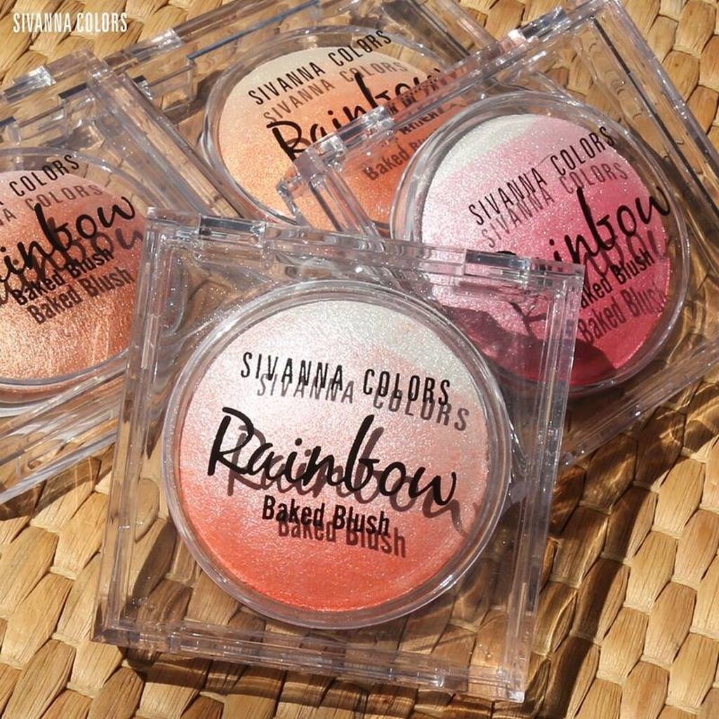 Sivanna Colors Rainbow Baked Blush HF370 ซีเวียน่า บรัชออนเรนโบว์ บลัชออนไล่สี บลัชออน เนื้อฝุ่น สายรุ้ง