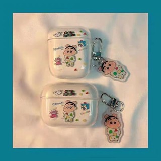 เคสซิลิโคนนิ่ม ลายการ์ตูนชินจังน่ารัก กันกระแทก สําหรับ Airpods Pro2 Generation Apple 1 2 Generation 3 Generation pro