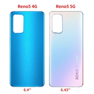 ใหม่ ฝาครอบแบตเตอรี่ ด้านหลัง แบบเปลี่ยน สําหรับ OPPO Reno5 4G 5G