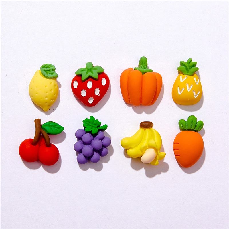 กาวเรซิ่น รูปการ์ตูนผลไม้ สตรอเบอร์รี่ ฟักทอง องุ่น องุ่น DIY สําหรับตกแต่งเล็บ แก้วน้ํา เครื่องประดับ