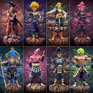 โมเดลฟิกเกอร์ Dragon Ball Samurai Series QG Samurai Trunks Goku Vegeta Gogeta สไตล์ญี่ปุ่น สําหรับตกแต่ง 2RW0