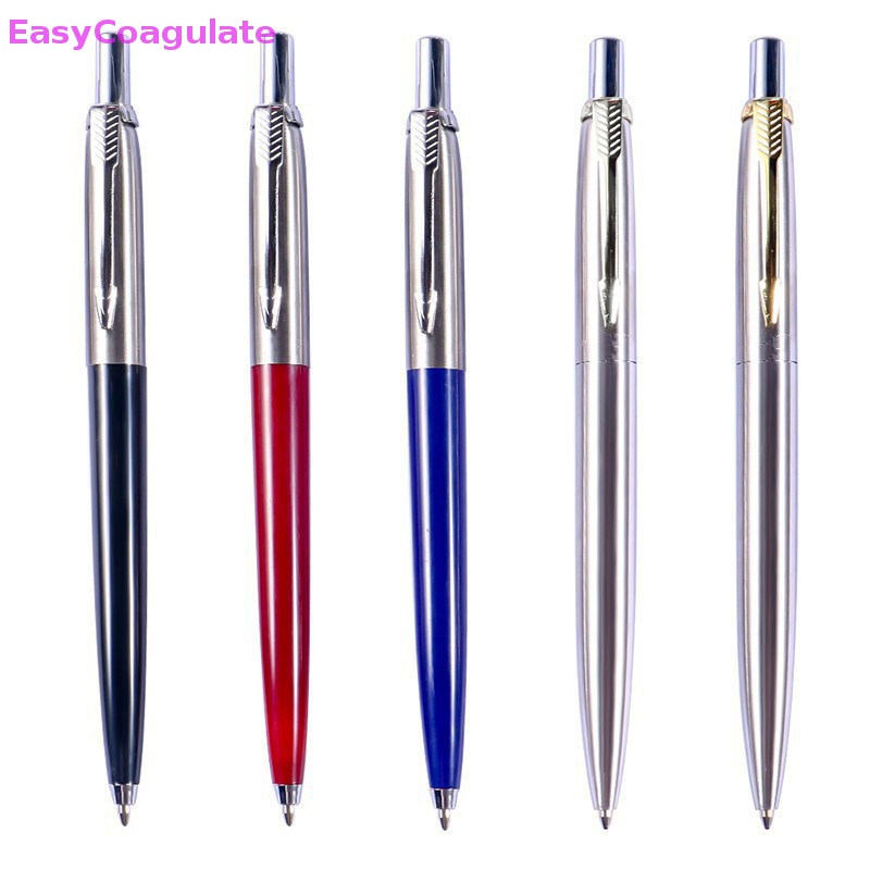 Eas หรูหรา qualitymetal ปากกาลูกลื่นสีสแตนเลส กดปากกา sig ปากกาจุดเครื่องเขียนอุปกรณ์สํานักงานใหม่ Ate