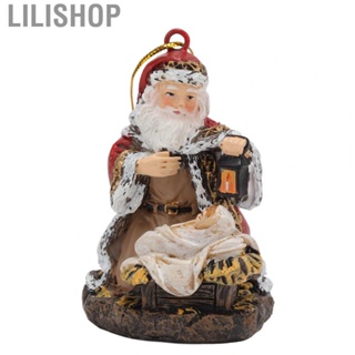 Lilishop Christmas Old Man Statue  Resin Christmas Tree Decoration DIY Hand Made  for Desktop