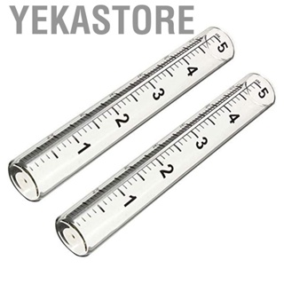 Yekastore 2X 5inch  Rain Gauge Glass Replacement Tube For Garden New