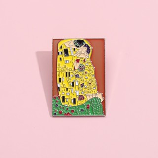 เข็มกลัดเคลือบ ลาย The Kiss Enamel เหมาะกับของขวัญ สําหรับเพื่อน