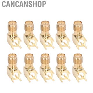 Cancanshop 10Pcs RF Connector Panel Bent 90 Degree 4 Pin  Base PCB Board End Adapter