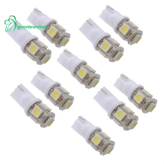 หลอดไฟซีนอน LED T10 194 168 W5W 5 SMD 5050 สีขาว สําหรับรถยนต์ 10 ชิ้น